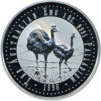 Australische Emu-Palladium-Münze von 1998