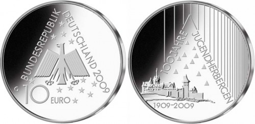 10 Euro Münze Jugendherbergen