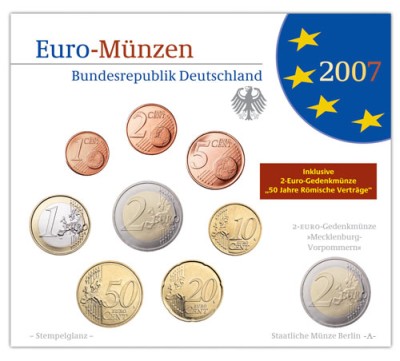Kursmünzensatz Deutschland Stempelglanz 2007