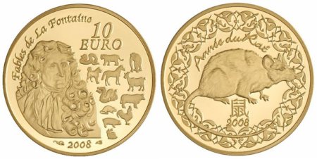 Goldmünze zum Jahr der Ratte 2008