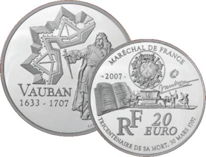 Silbermünze Marschall von Frankreich - Vauban