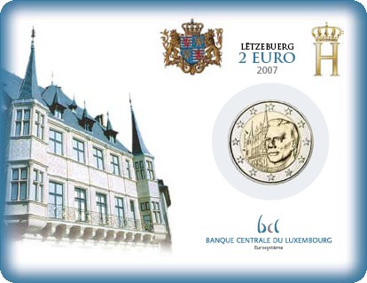 2 Euro Coincard Luxemburg 2007